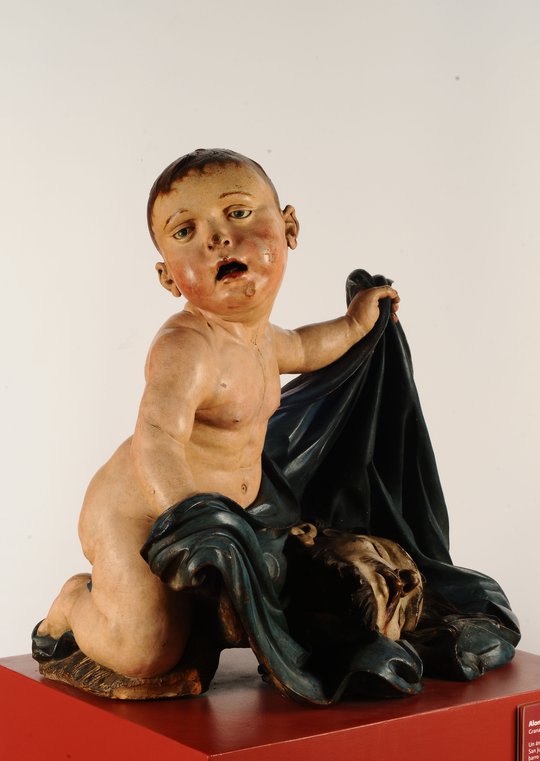 Un ángel con la cabeza de San Juan Bautista (Um anjo com a cabeça de São João Batista)