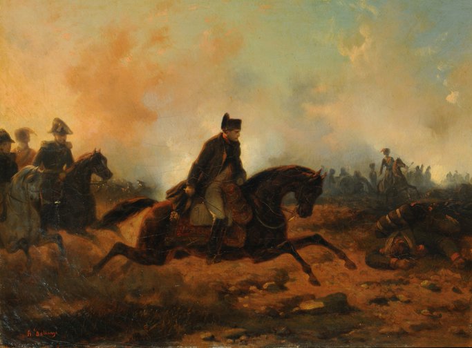 Napoleón chargeant a Waterloo (Napoleón a la carga en Waterloo)