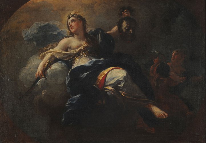 Apoteosis de Judith (Tit. Ant.: Judith llevando -en triunfo- la cabeza de Holofernes)