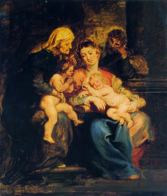 La Sagrada familia con Santa Isabel y San Juan