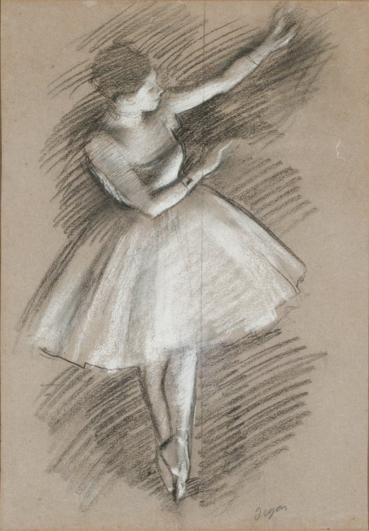 Danseuse en blanc (Estudio para dos bailarinas en escena)