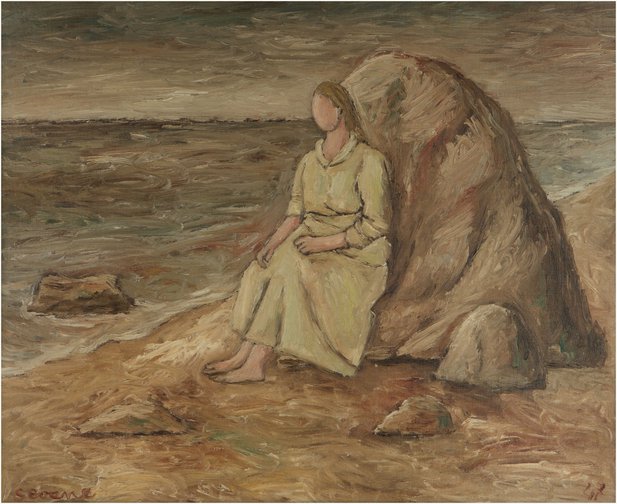 Mujer frente al mar