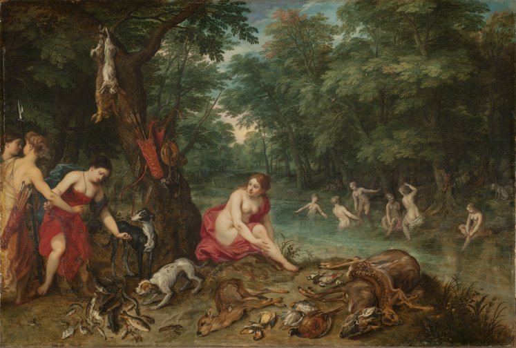 Baño de Ninfas (Las ninfas de Diana regresando de la pesca)