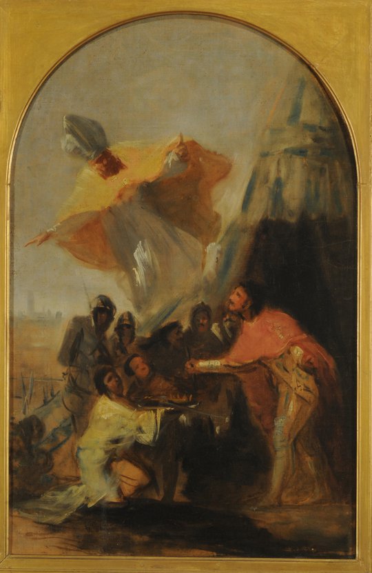 Apparition of Saint Isodoro to Saint King Fernando in front of the walls of Seville (Aparición de San Isidoro al Rey Fernando el Santo ante los muros)