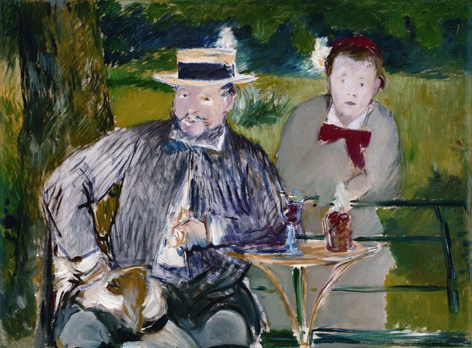 Portrait d'Ernest Hoschedé et sa fille Marthe (Retrato del Señor Hoschedé y su hija) Portrait d'Ernest Hoschedé et sa fille Marthe (Retrato del Señor Hoschedé y su hija)