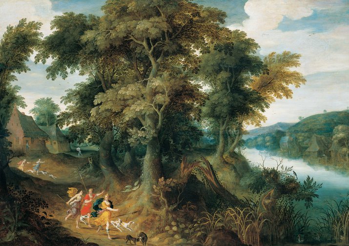 Diana y sus Ninfas de caza (Diana and her Nymphs hunting)