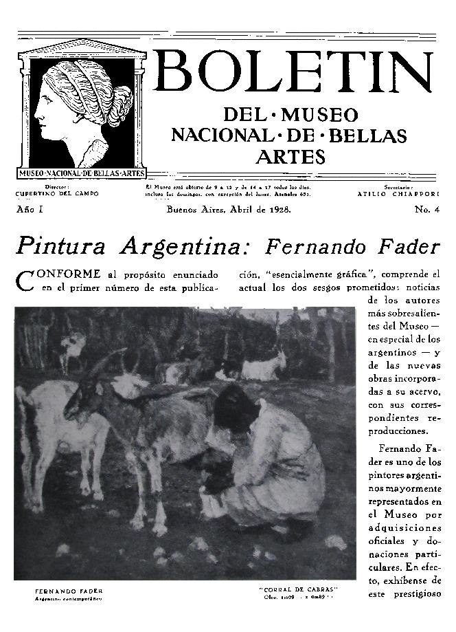 Boletín del Museo Nacional de Bellas Artes N 4